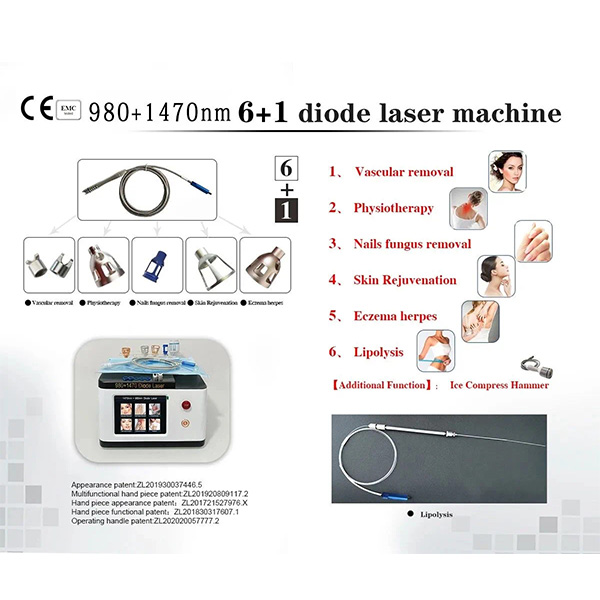 980nm 1470nm diode laser machine endolifting machine