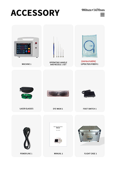 endolifting machine for lipolysis 1470nm chile acessory